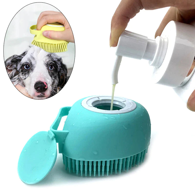 Cepillo Masajeador de Silicona Vie Lente™ | Multifunción para Baño de Perros y Gatos