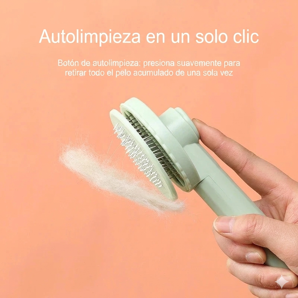 Cepillo Carda Autolimpiante para Perros y Gatos