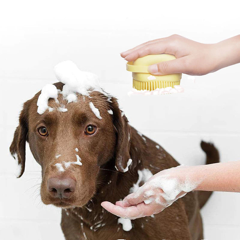 Cepillo Masajeador de Silicona Vie Lente™ | Multifunción para Baño de Perros y Gatos