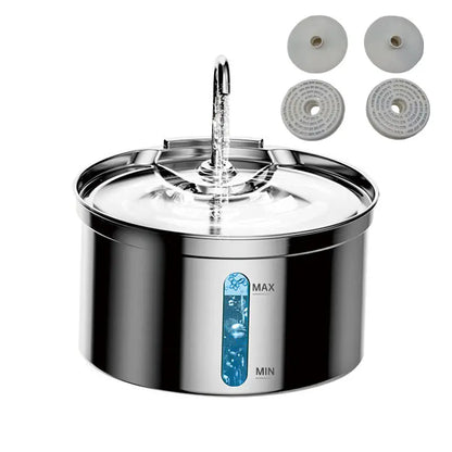 118Oz Cat Water Fountain Stainless Steel Pet Drinking Fountain for Cats Indoor with Quiet Pump, Replacement Filters